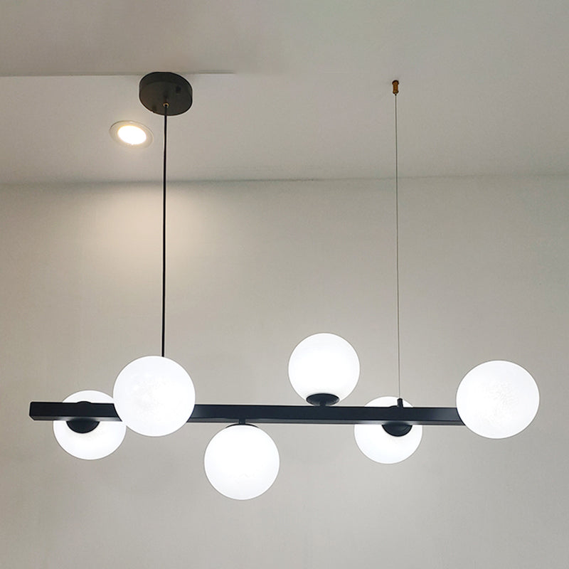 Nordic Style Hanging Lamp Ball Shape Island Light Fixture for Living Room