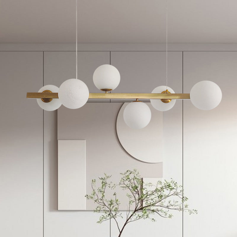 Nordic Style Hanging Lamp Ball Shape Island Light Fixture for Living Room