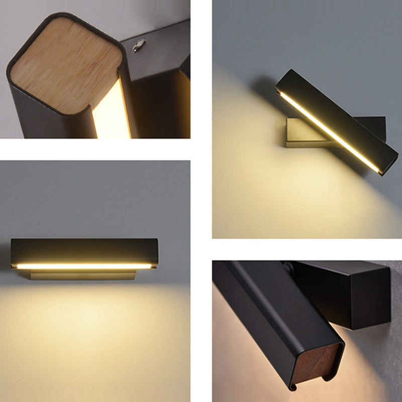 Modernism Single White/Black Wall Mounted Sconce LED Wall Light for Bedroom