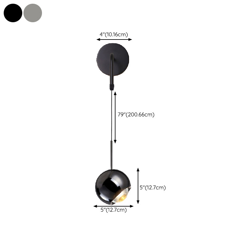 Contemporary Wall Light Fixture Simple Wall Light Sconce with Metal Shade for Bedroom