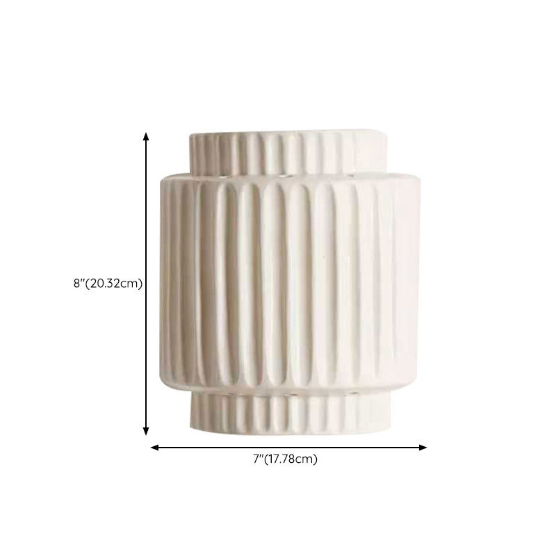 Resin Shade Wall Lamp Modern Style White Shape Wall Mounted Lighting for Bedroom