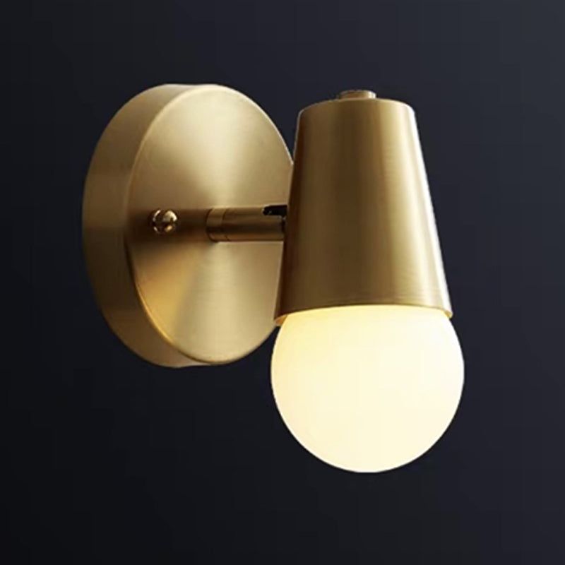 Postmodern Wall Lamp Metallic Shade Wall Light Sconce for Sitting Room