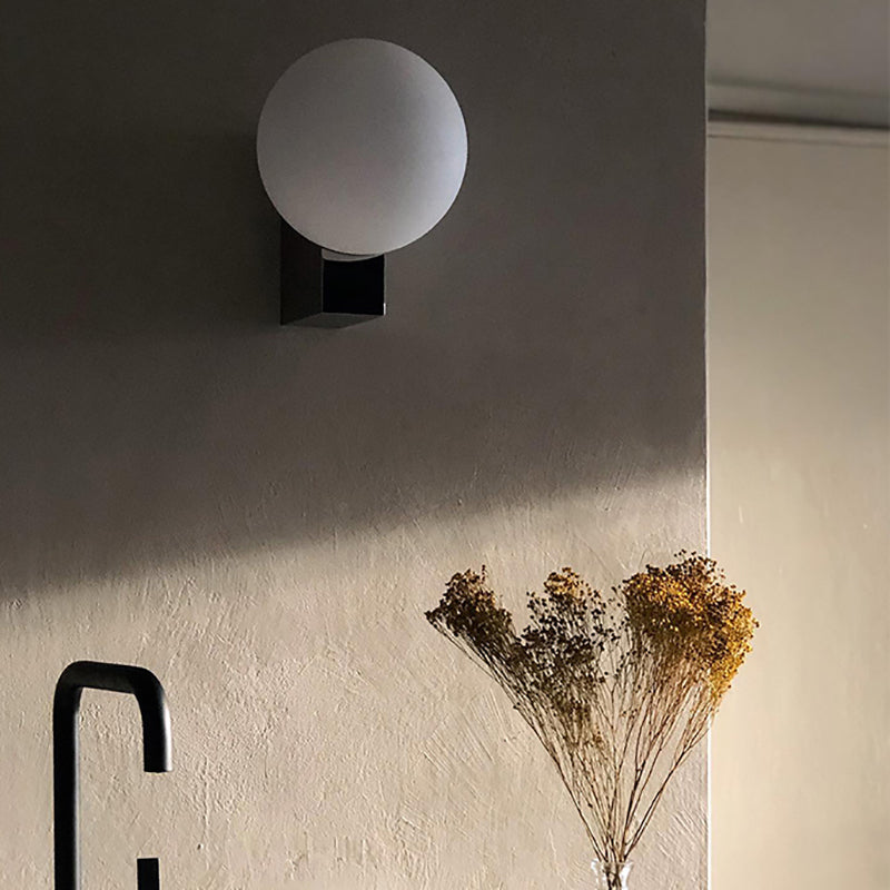 Ball Shape Glass Vanity Lamp Modern Style 1 Light Vanity Light Fixture