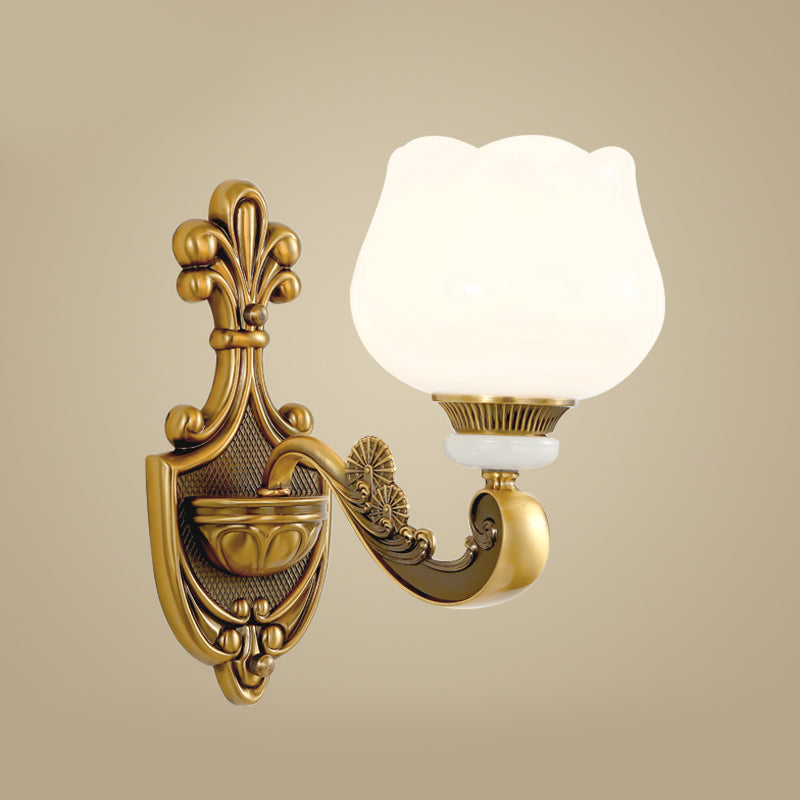 Nordic Style Vanity Light Geometry Shape Vanity Lamp with Glass Shade for Living Room