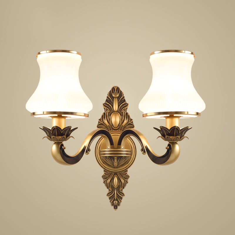 Nordic Style Vanity Light Geometry Shape Vanity Lamp with Glass Shade for Living Room