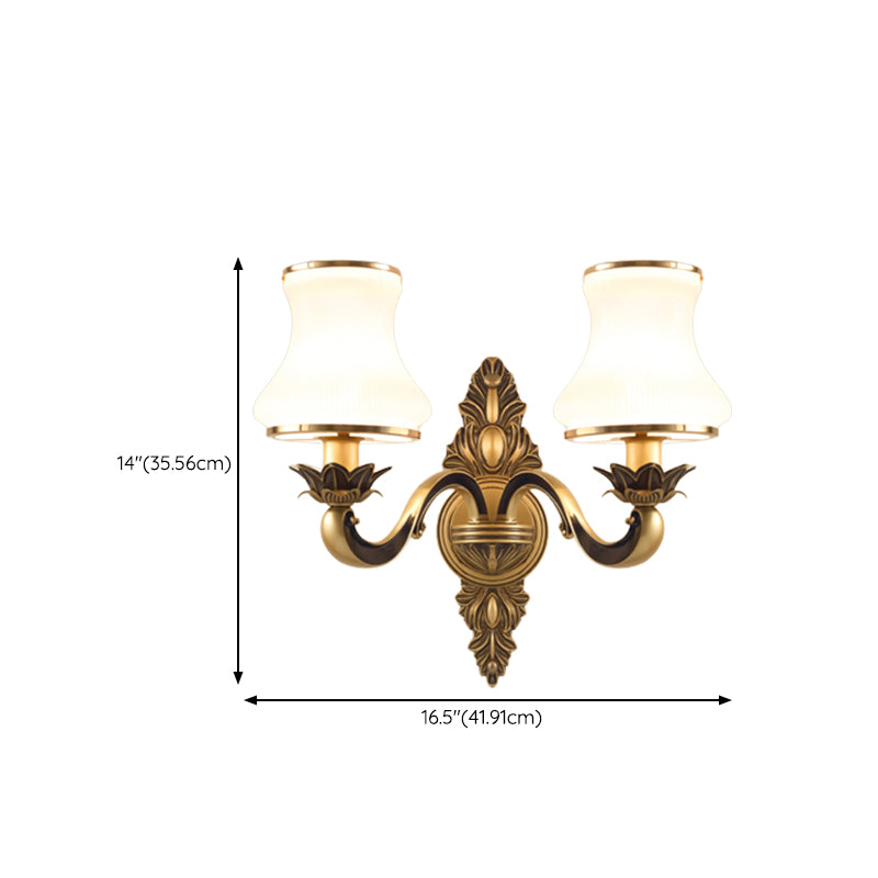 Nordic Style Vanity Light Geometry Shape Vanity Lamp with Glass Shade for Living Room