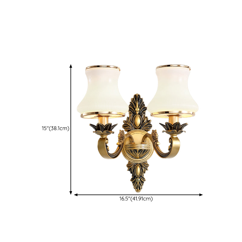 Nordic Style Vanity Light Geometry Shape Vanity Lamp with Glass Shade for Living Room