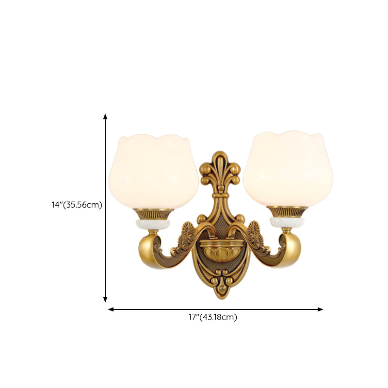 Nordic Style Vanity Light Geometry Shape Vanity Lamp with Glass Shade for Living Room