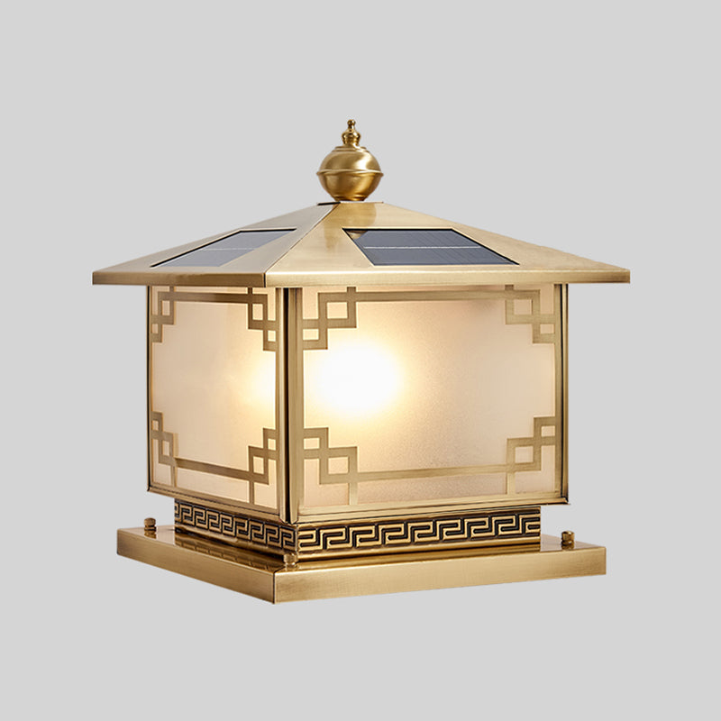 Household LED Pillar Lamp Modern Solar Lighting Fixture for Garden