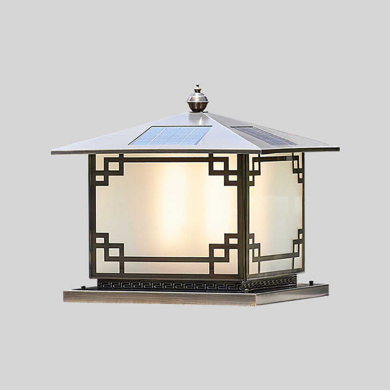 Household LED Pillar Lamp Modern Solar Lighting Fixture for Garden