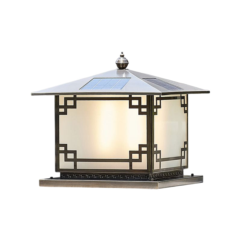 Household LED Pillar Lamp Modern Solar Lighting Fixture for Garden