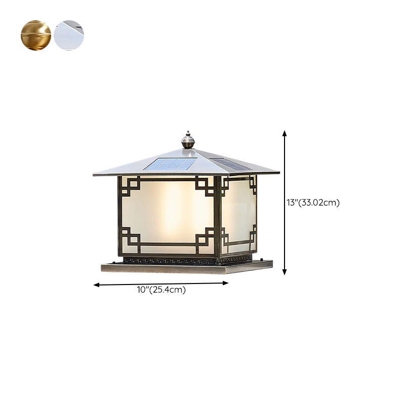 Household LED Pillar Lamp Modern Solar Lighting Fixture for Garden