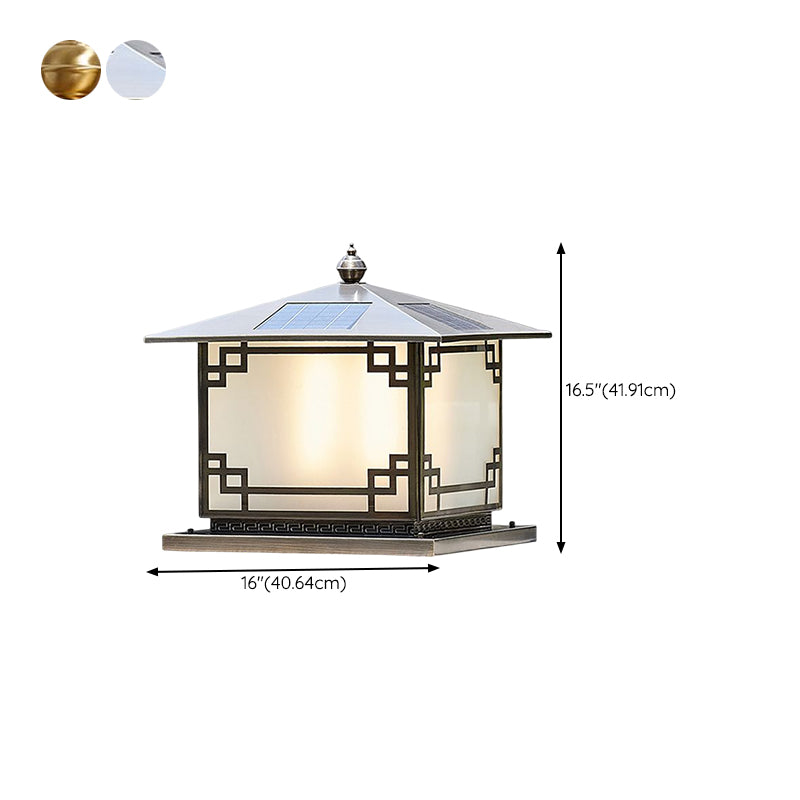 Household LED Pillar Lamp Modern Solar Lighting Fixture for Garden