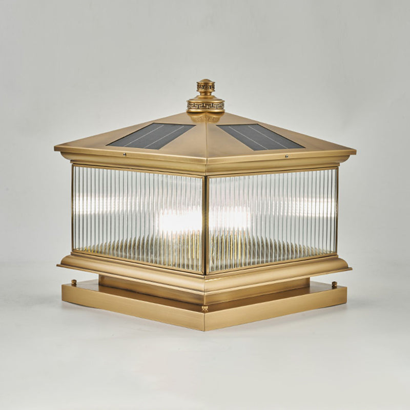 Modern LED Pillar Lamp Simple Solar Lighting Fixture for Garden