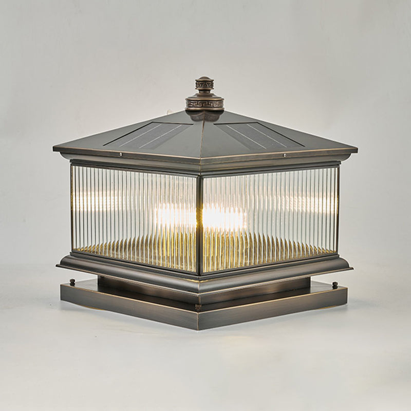 Modern LED Pillar Lamp Simple Solar Lighting Fixture for Garden
