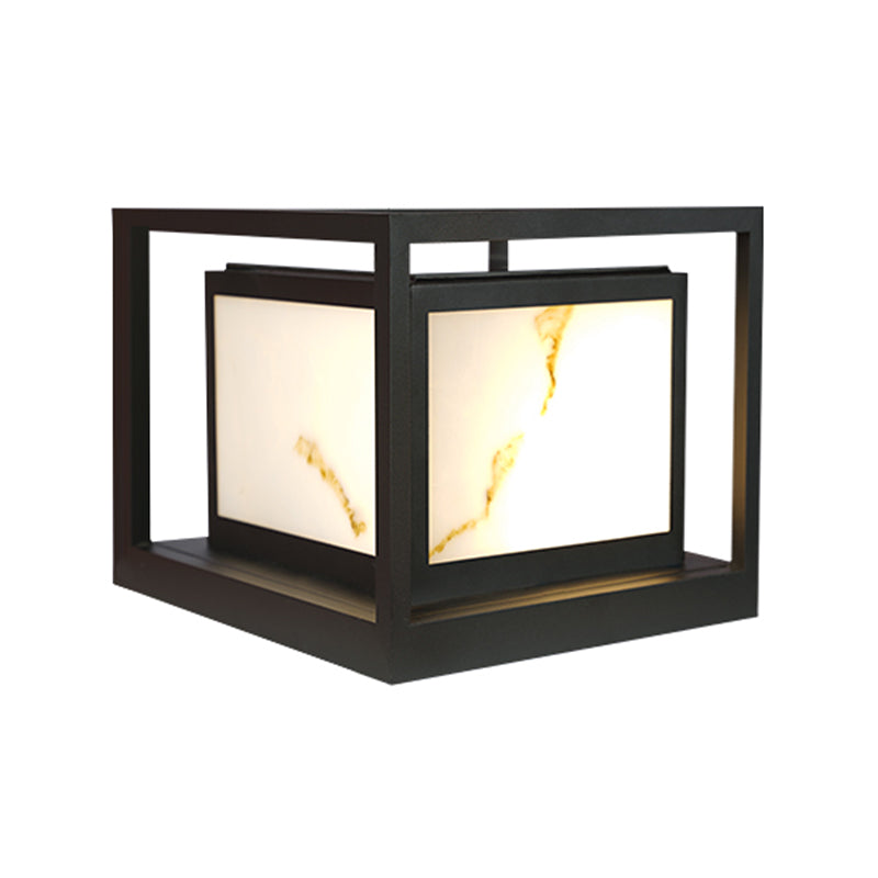 Contemporary LED Pillar Light Minimalist Solar Lighting Fixture for Backyard