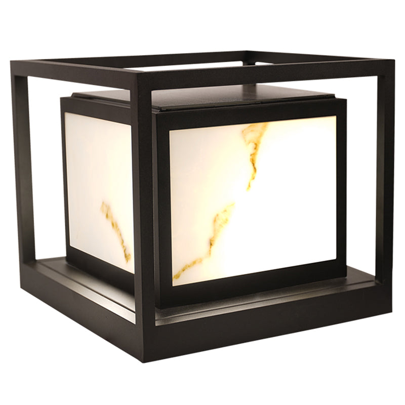 Contemporary LED Pillar Light Minimalist Solar Lighting Fixture for Backyard