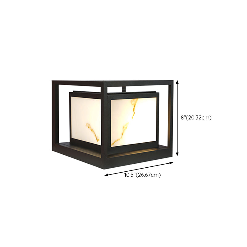Contemporary LED Pillar Light Minimalist Solar Lighting Fixture for Backyard