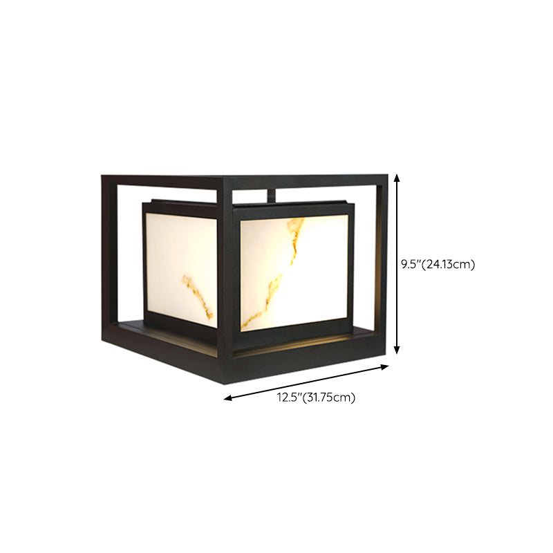 Contemporary LED Pillar Light Minimalist Solar Lighting Fixture for Backyard