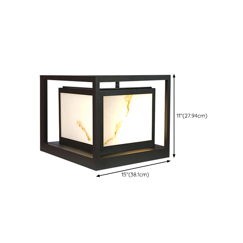 Contemporary LED Pillar Light Minimalist Solar Lighting Fixture for Backyard