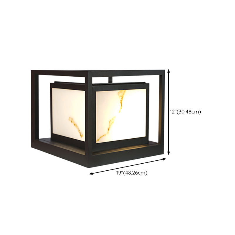 Contemporary LED Pillar Light Minimalist Solar Lighting Fixture for Backyard