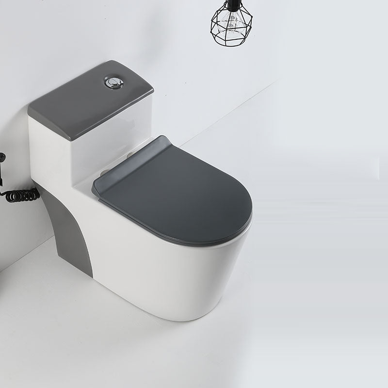 Traditional Floor Mount Flush Toilet Gray Urine Toilet for Washroom