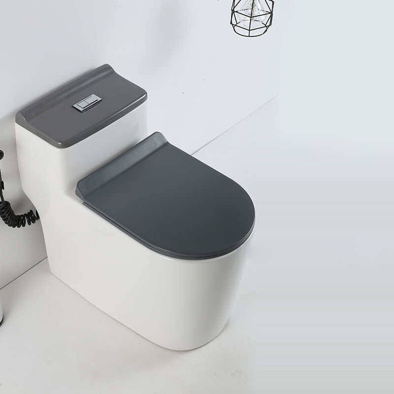 Traditional Floor Mount Flush Toilet Gray Urine Toilet for Washroom