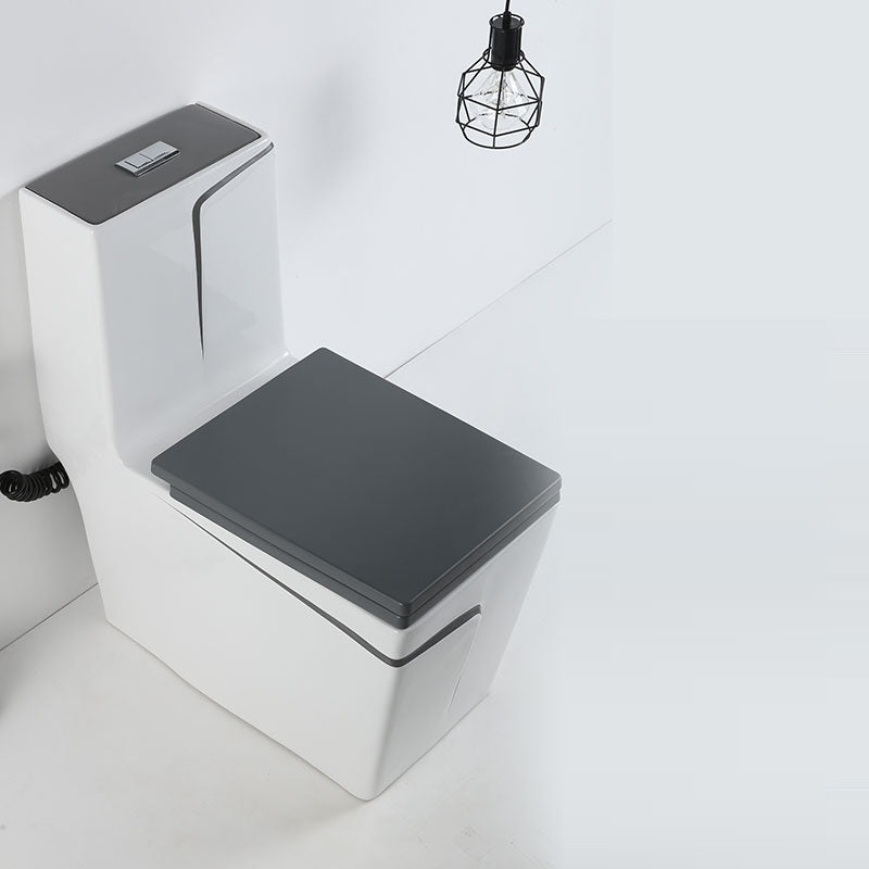 Traditional Floor Mount Flush Toilet Gray Urine Toilet for Washroom