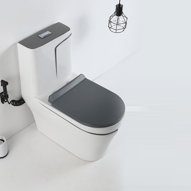 Traditional Floor Mount Flush Toilet Gray Urine Toilet for Washroom