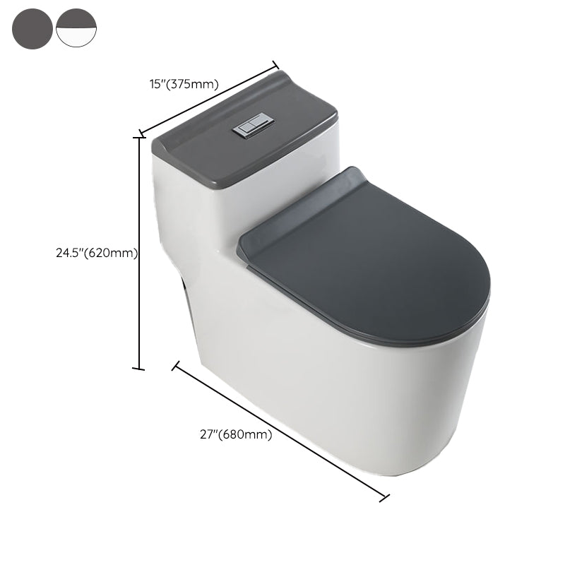 Traditional Floor Mount Flush Toilet Gray Urine Toilet for Washroom