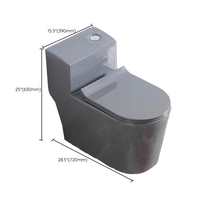 Traditional Floor Mount Flush Toilet Gray Urine Toilet for Washroom