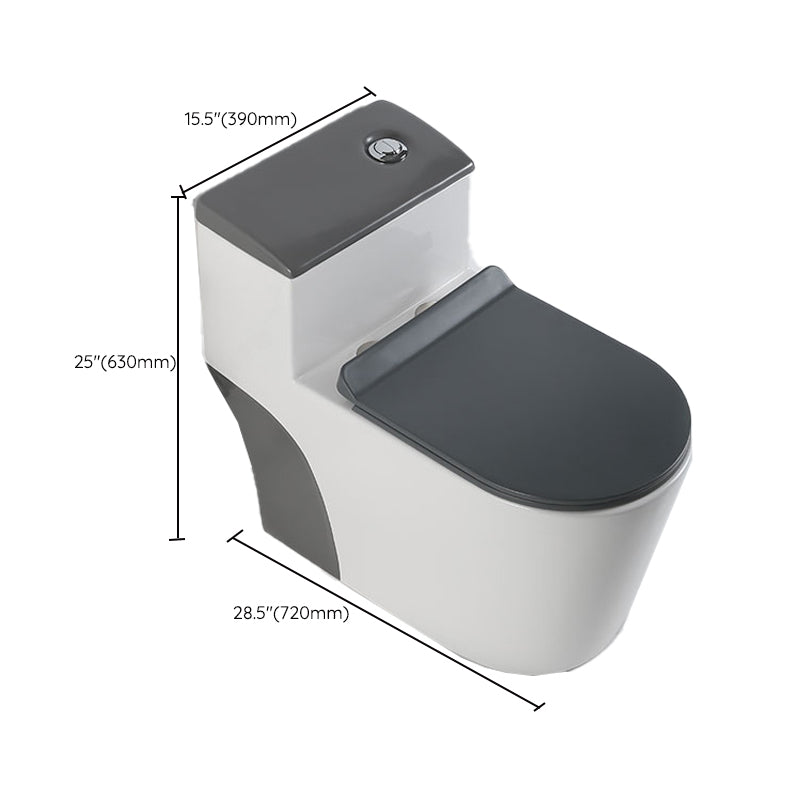 Traditional Floor Mount Flush Toilet Gray Urine Toilet for Washroom