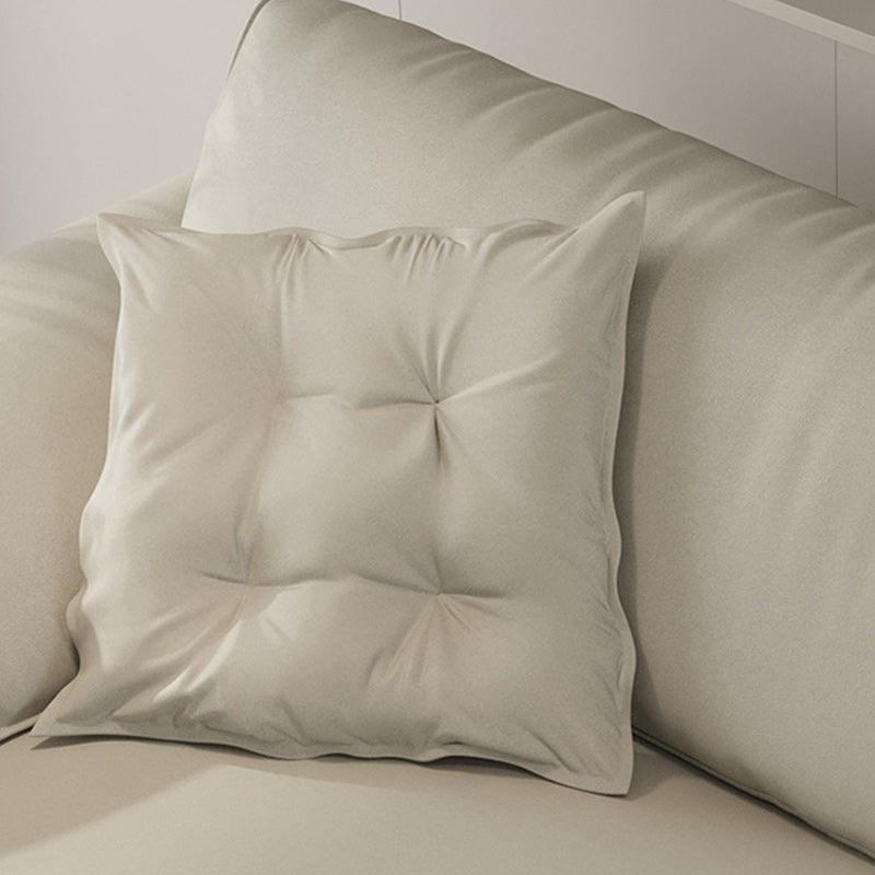 Scandinavian White Futon Sleeper Sofa Pillow Back Futon and Mattress with Storage