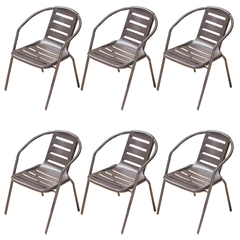 Tropical Patio Arm Chair Wicker Stacking With Arm Outdoor Bistro Chairs