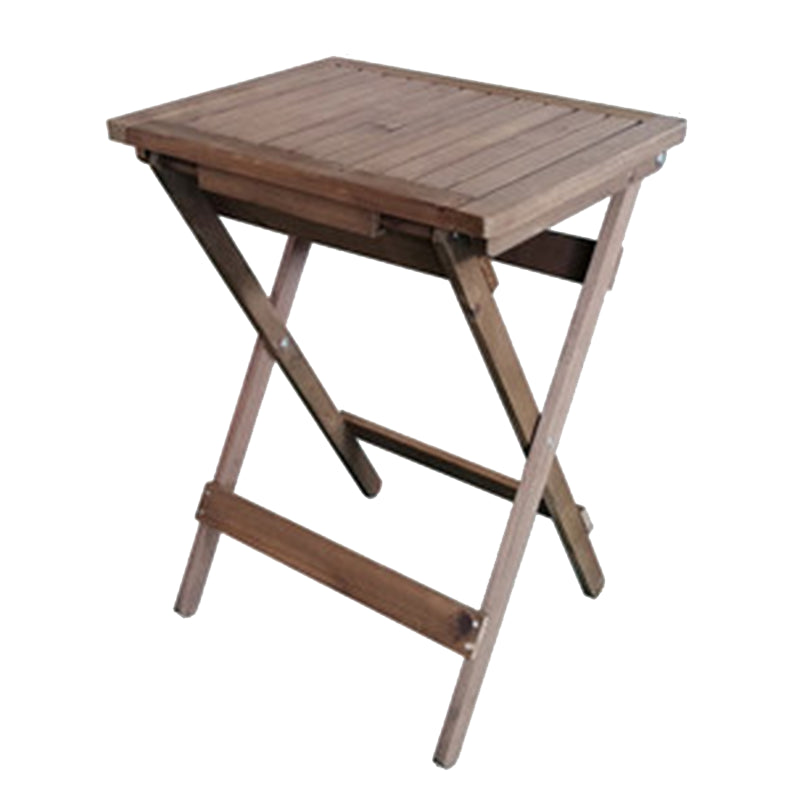 Modern Wood Patio Dining Table 1/2/3 Pieces Collapsible Dining Set for Courtyard