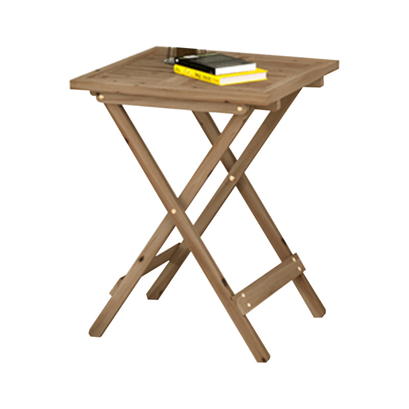 Modern Wood Patio Dining Table 1/2/3 Pieces Collapsible Dining Set for Courtyard