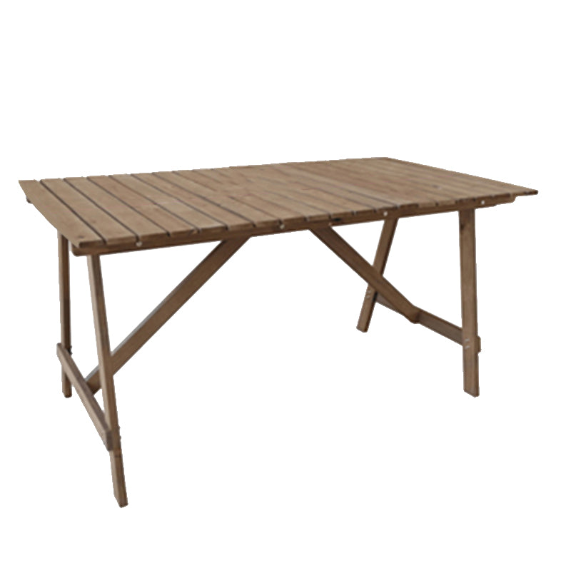 Modern Wood Patio Dining Table 1/2/3 Pieces Collapsible Dining Set for Courtyard