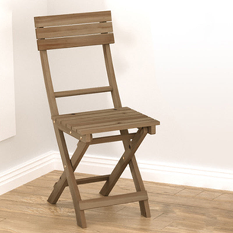 Modern Wood Patio Dining Table 1/2/3 Pieces Collapsible Dining Set for Courtyard