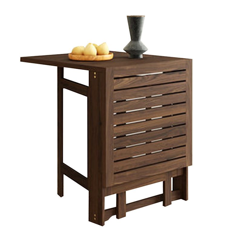 Modern Wood Patio Dining Table 1/2/3 Pieces Collapsible Dining Set for Courtyard