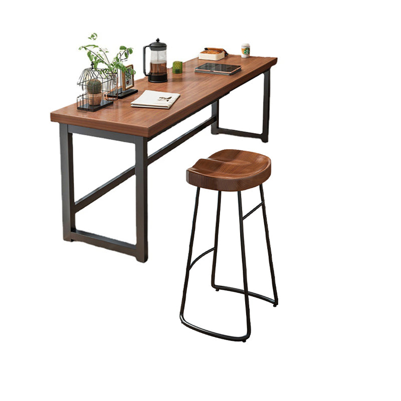 Modern Rectangle Wood Counter Table 2/3/4 Pieces Bar Table Set for Balcony