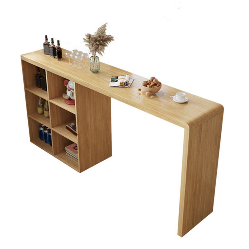 Modern Rectangle Bar Table Set 1/3 Pcs Brown Wooden Bar Table Set