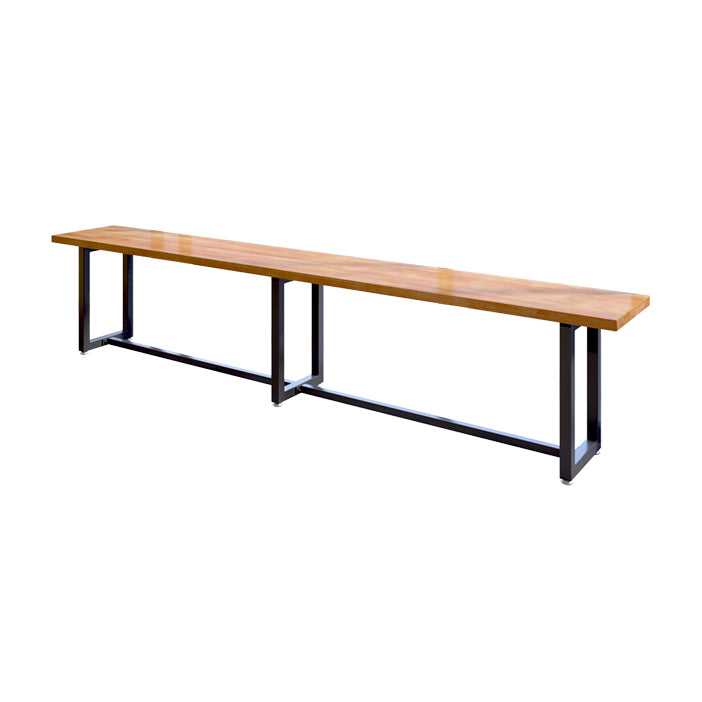 Industrial Trestle Base Dining Table Metal and Wood Dining Table