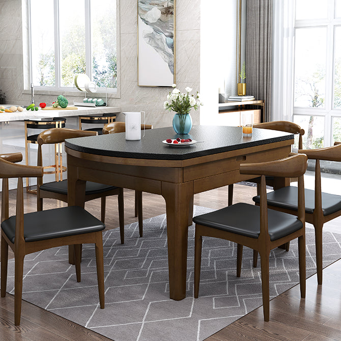 Modern Stone Scalable Dining Table Wood Base for Dining Room