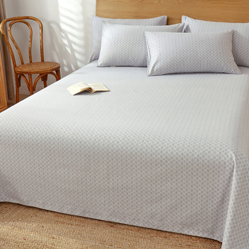 Wrinkle Resistant Sheet Color Block Non-Pilling Breathable Cotton Soft Bed Sheet Set