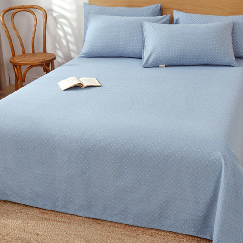 Wrinkle Resistant Sheet Color Block Non-Pilling Breathable Cotton Soft Bed Sheet Set