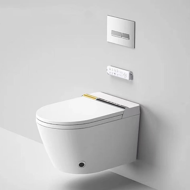 Elongated Wall Mounted Bidet Smart Bidet with Heated Seat and Warm Air Dryer