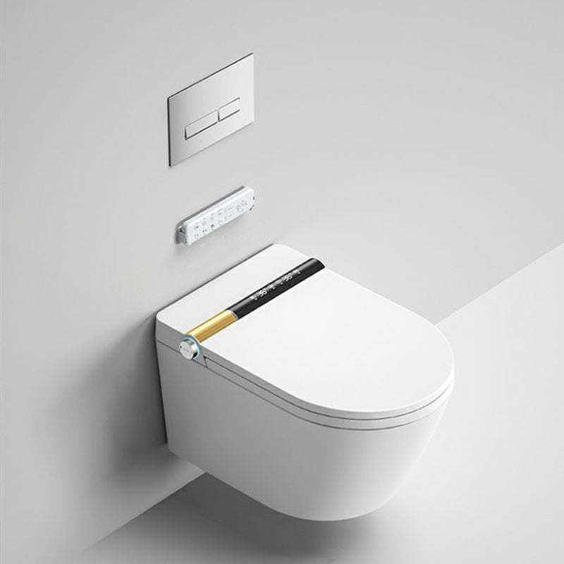 Elongated Wall Mounted Bidet Smart Bidet with Heated Seat and Warm Air Dryer