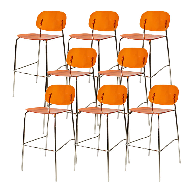 Plastic Bar Stools Industrial Style Backless Bar Stools with Footrest