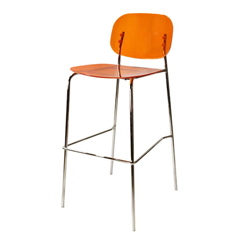 Plastic Bar Stools Industrial Style Backless Bar Stools with Footrest