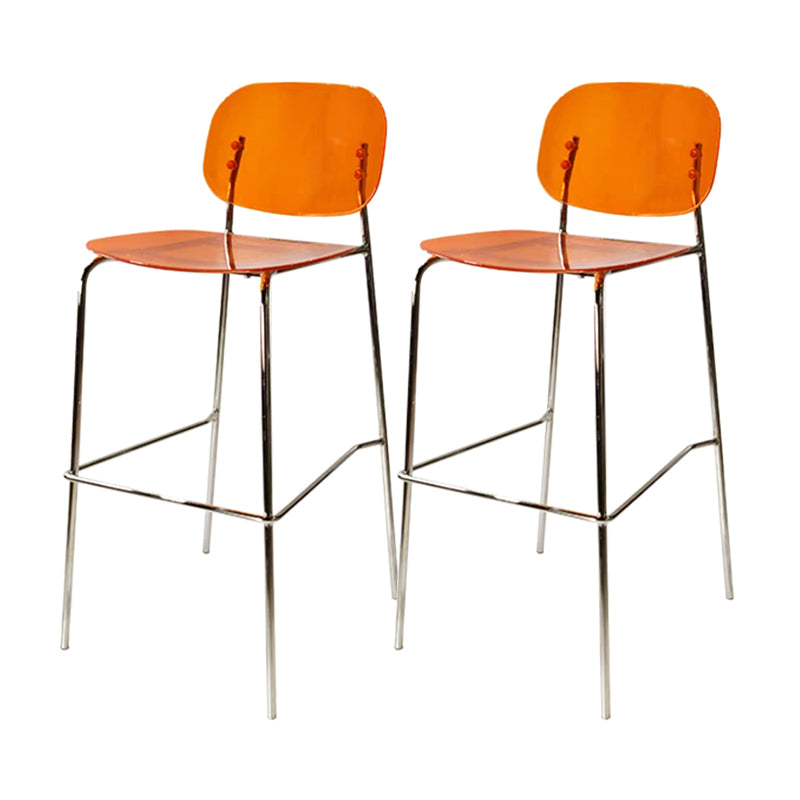 Plastic Bar Stools Industrial Style Backless Bar Stools with Footrest